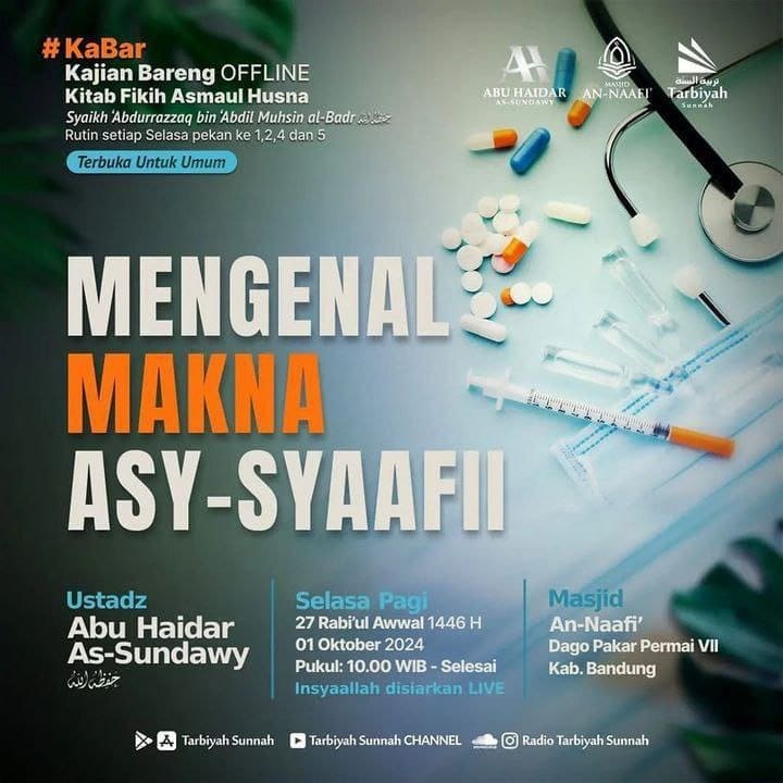 _Bismillah…_Pemateri : *Ustadz Abu Haidar As Sundawy Hafizhahullah* *Pukul 10….
