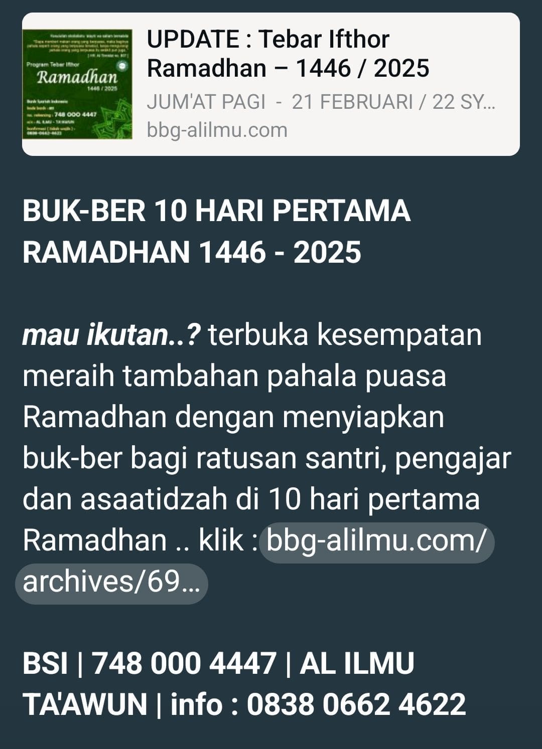 mau ikutan..?

terbuka kesempatan berpartisipasi dalam menyiapkan makanan dan mi…
