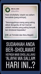 dalam Qs al ahzab/56, Allah memerintahkan kita untuk SENANTIASA bersholawat dan ...