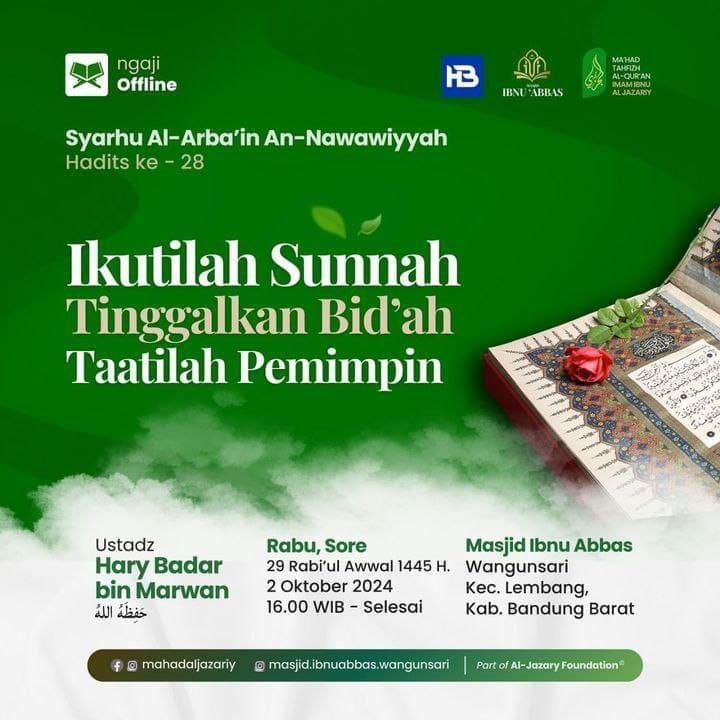 _Bismillah…_ Pemateri: *Ustadz Hary Badar bin Marwan  Hafizhahullah* *Pukul 16… _Bismillah…_ Pemateri: *Ustadz Hary Badar bin Marwan  Hafizhahullah* *Pukul 16…