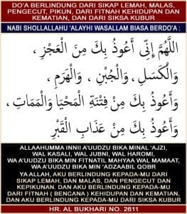 30 - RAMADHAN

DO'A MEMOHON PERLINDUNGAN DARI BEBERAPA KEBURUKAN

Adab berdo'a :...