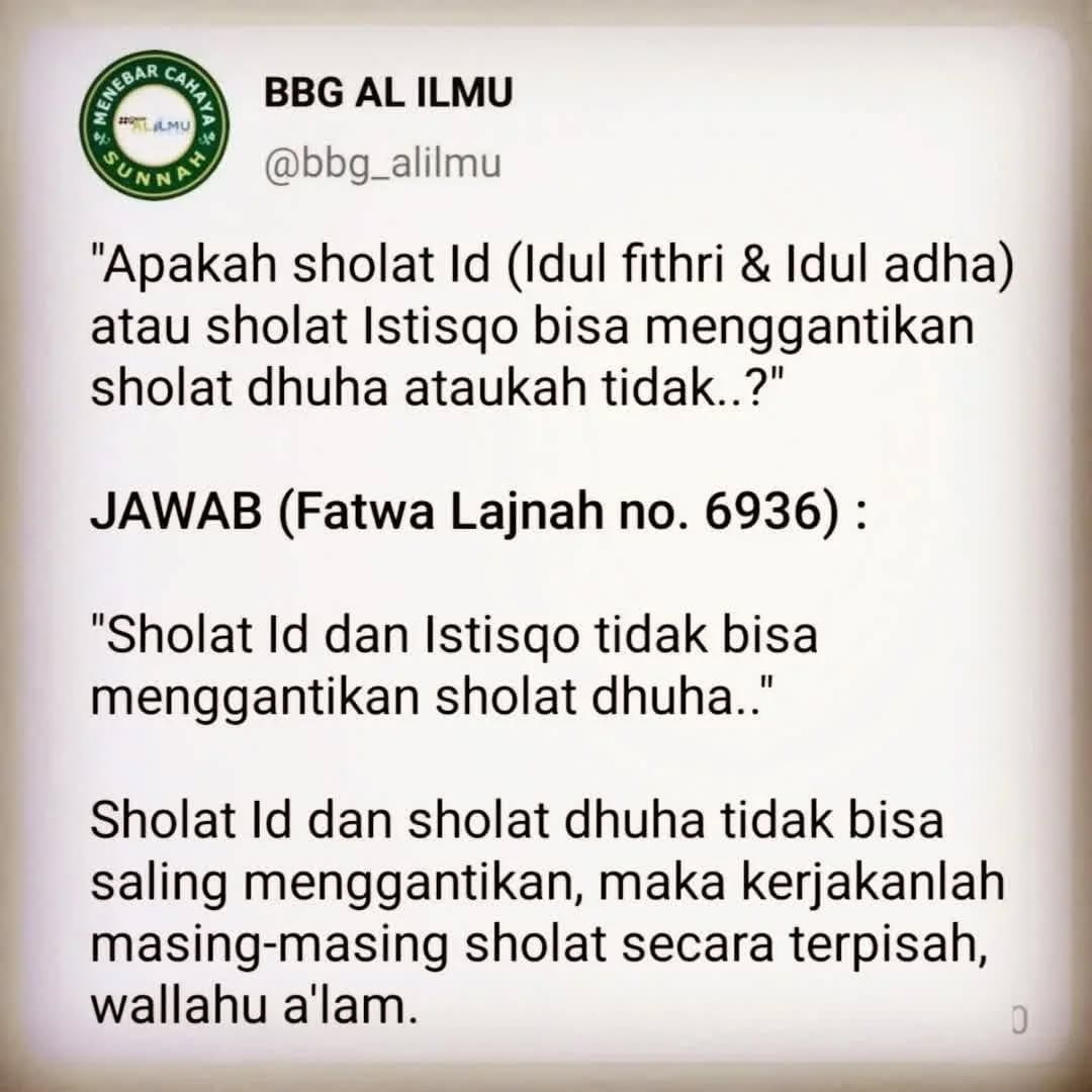 tetap ada sholat sunnah dhuha