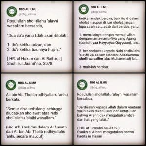 Salah satu waktu utama untuk berdo'a adalah saat turun hujan