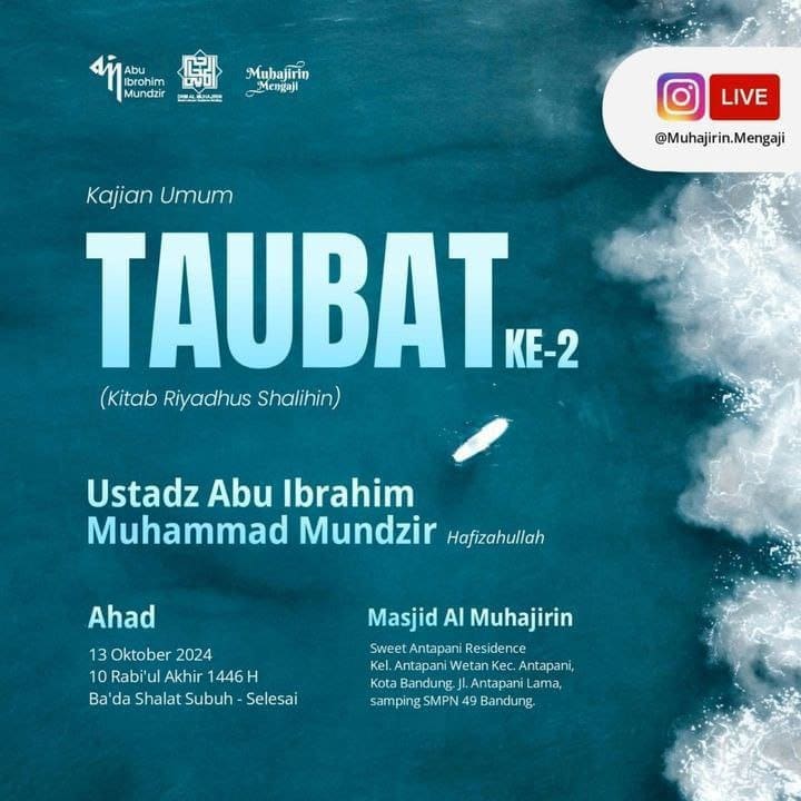 _Bismillah…_Pemateri: *Ustadz Muhammad Mundzir Abu Ibrahim  Hafizhahullah* *Ba…