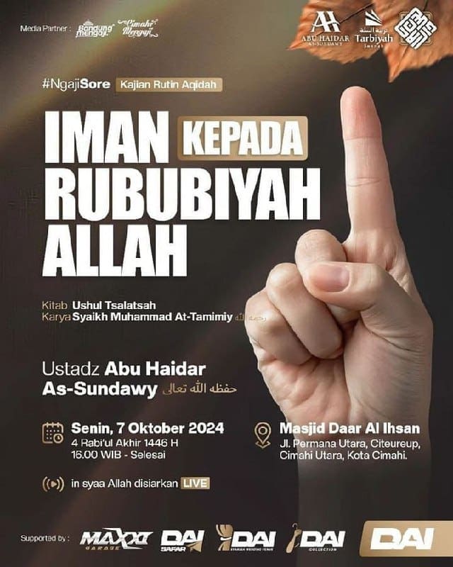 _Bismillah…_Pemateri: *Ustadz Abu Haidar As Sundawy Hafizhahullah* *Pukul 16.0…