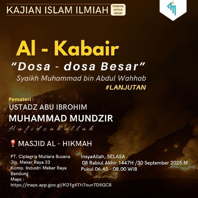 *KAJIAN ISLAM ILMIAH* Selasa, 30 September 2025(8 Robiul Akhir 1447 H) 06.45 – 0…
