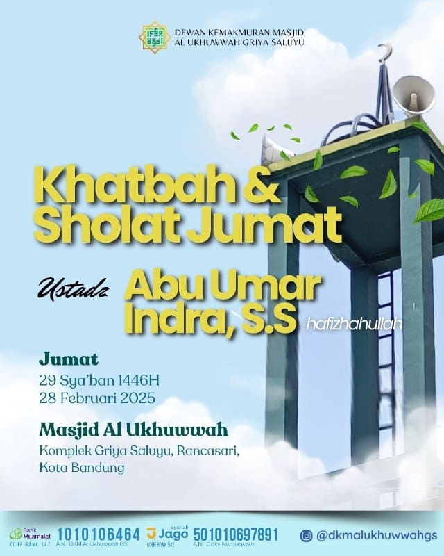 *Info Khatib & Sholat Jumat* Khatib: *Ustadz Abu Umar Indra, S.S.* _hafizh… *Info Khatib & Sholat Jumat* Khatib: *Ustadz Abu Umar Indra, S.S.* _hafizh…